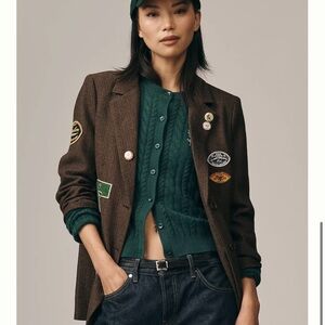 Brown Blazer with Patches